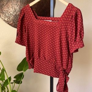 Red Printed Shirt